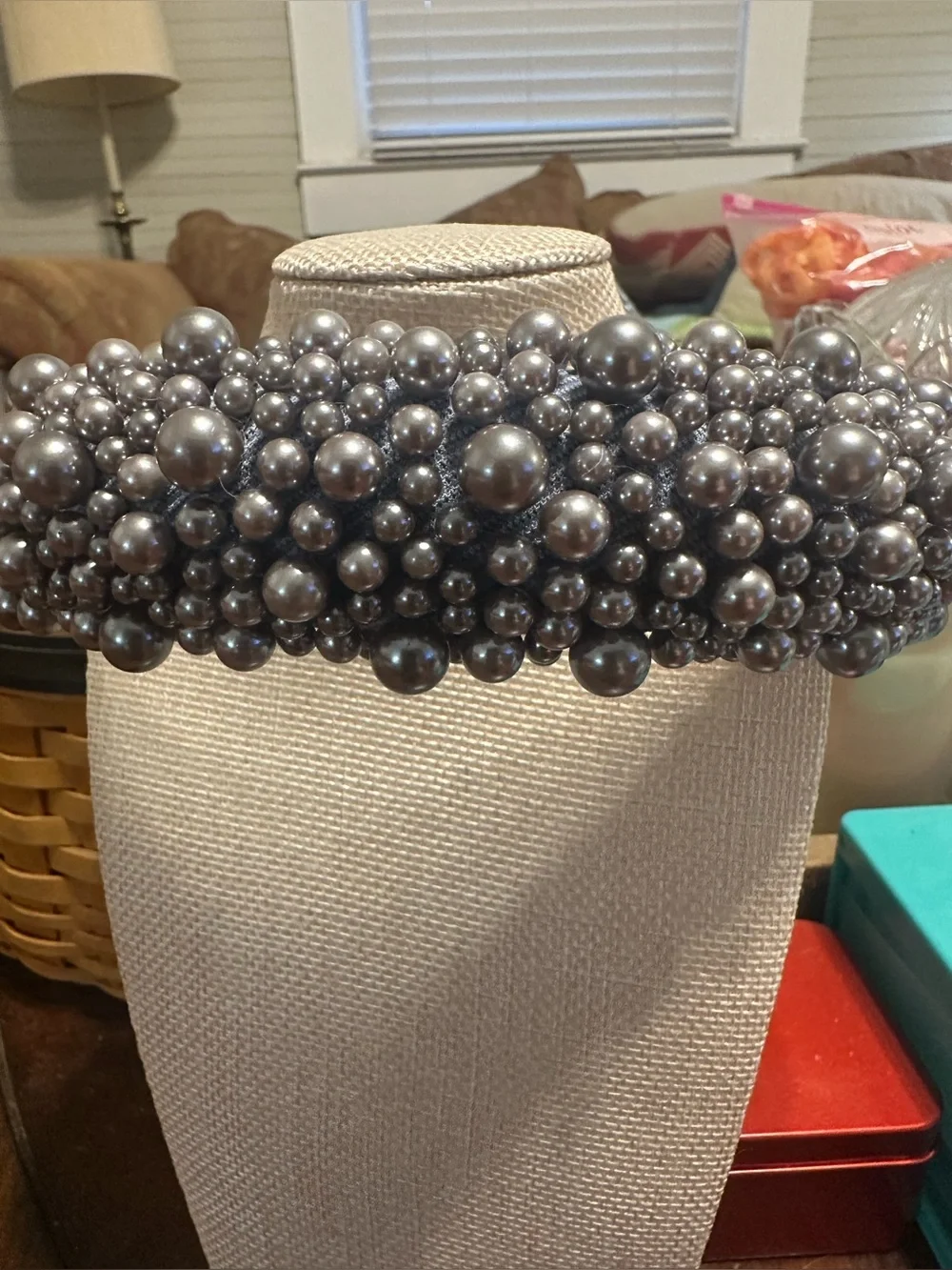 Statement Headband Bundle Grey Pearl Cluster + Gold Embroidered AB Boho Set Of 2